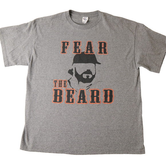 Vtg 2010s Fear The Beard T-Shirt Men's XL MLB San Francisco Giants Baseball Y2K - Picture 1 of 11
